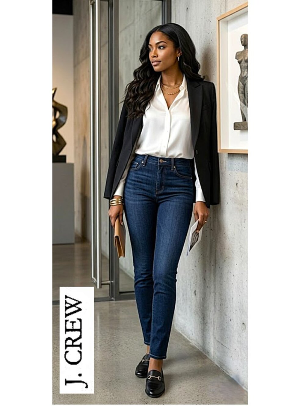 (3 for $30) J. CREW - Dark wash high rise skinny jeans